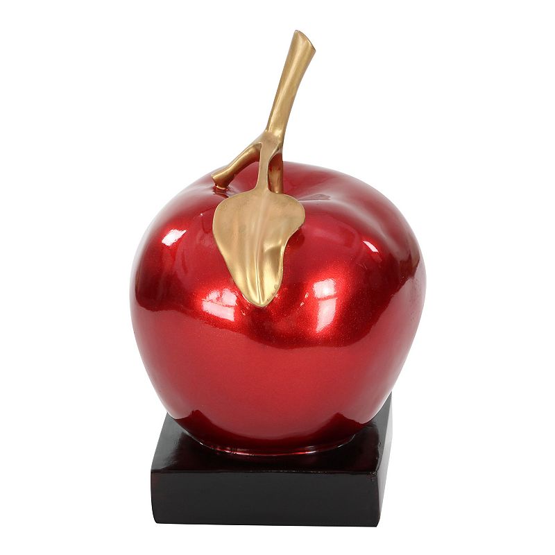 Stella & Eve Modern Apple Sculpture Table Decor, Red, Medium