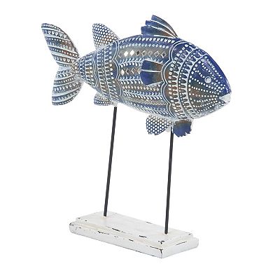 Stella & Eve Coastal Buff Fish Sculpture Table Decor 2-piece Set