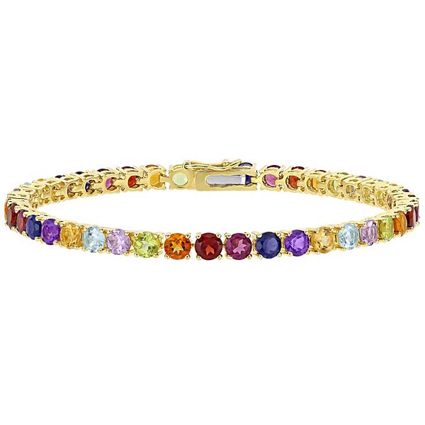 Bracelet with multi-colored gems