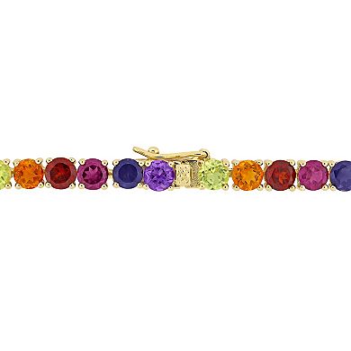 Stella Grace 18k Gold Over Silver Multi-Gemstone Tennis Bracelet