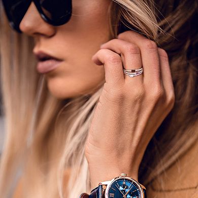 Stella Grace Sterling Silver Multi-Gemstone Split-Shank Ring