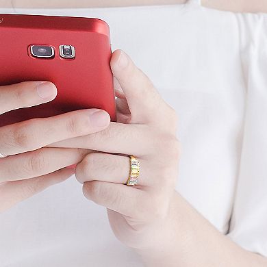 Stella Grace 18k Gold Over Silver Multi-Gemstone 5-Stone Ring