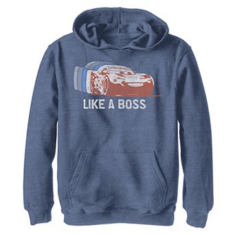 Disney / Pixar's Cars Boys 8-20 Like A Boss Repeated Silhouette Graphic Fleece Hoodie