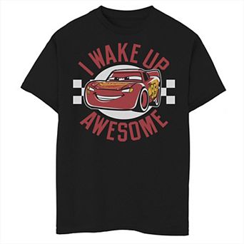 Disney / Pixar's Cars 3 Boys 8-20 McQueen Wake Up Awesome Graphic Tee