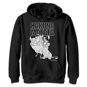 Disney's The Lion King Boys 8-20 Simba Timon Pumbaa Hakuna Matata Graphic Fleece Hoodie