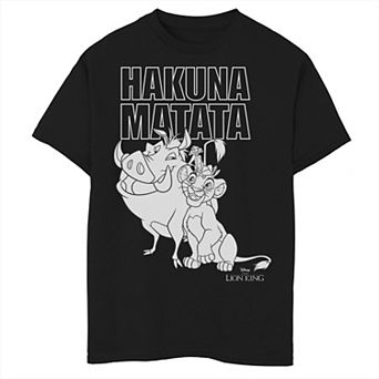 Disney's The Lion King Boys 8-20 Simba Timon Pumbaa Hakuna Matata Graphic Tee