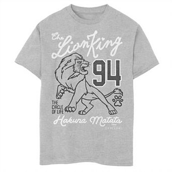 Disney's The Lion King Boys 8-20 Simba '94 The Circle Of Life Line Art Logo Graphic Tee