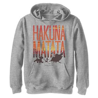 Disney's The Lion King Boys 8-20 Hakuna Matata Sunset Fill Trio Logo Graphic Fleece Hoodie