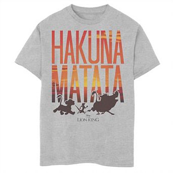 Disney's The Lion King Boys 8-20 Hakuna Matata Sunset Fill Trio Logo Graphic Tee