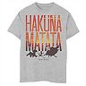 Disney's Lion King Boys 8-20 Hakuna Matata Sunset Fill Trio Logo Graphic Tee