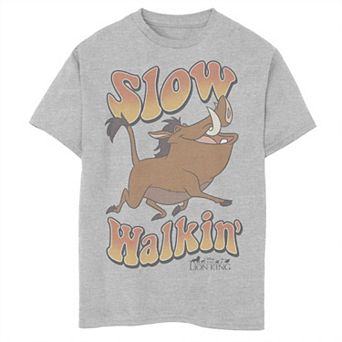 Disney's The Lion King Boys 8-20 Pumbaa Slow Walkin' Portrait Logo Graphic Tee