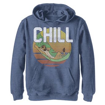 Disney's The Lion King Boys 8-20 Timon Chill Leaf Hammock Vintage Graphic Fleece Hoodie