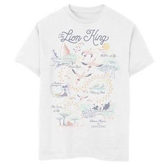 Disney's The Lion King Boys 8-20 Map Of The World Graphic Tee