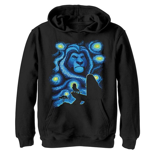 Disney s The Lion King Boys 8 20 Mufasa Starry Night Pride Rock Graphic Fleece Hoodie