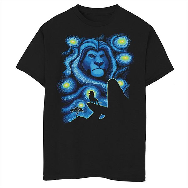 Disney's The Lion King Boys 8-20 Mufasa Starry Night Pride Rock Graphic Tee