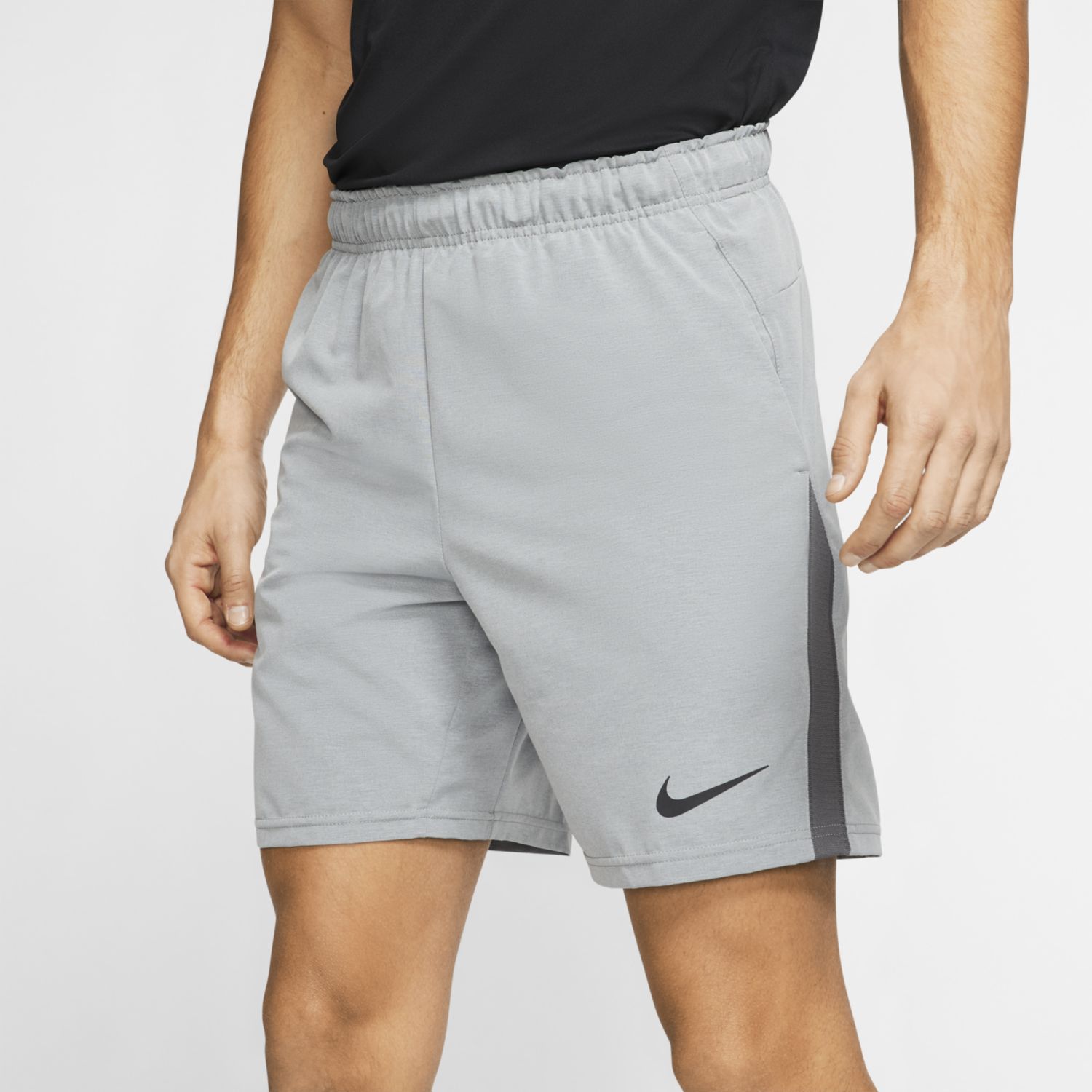 mens grey nike fleece shorts