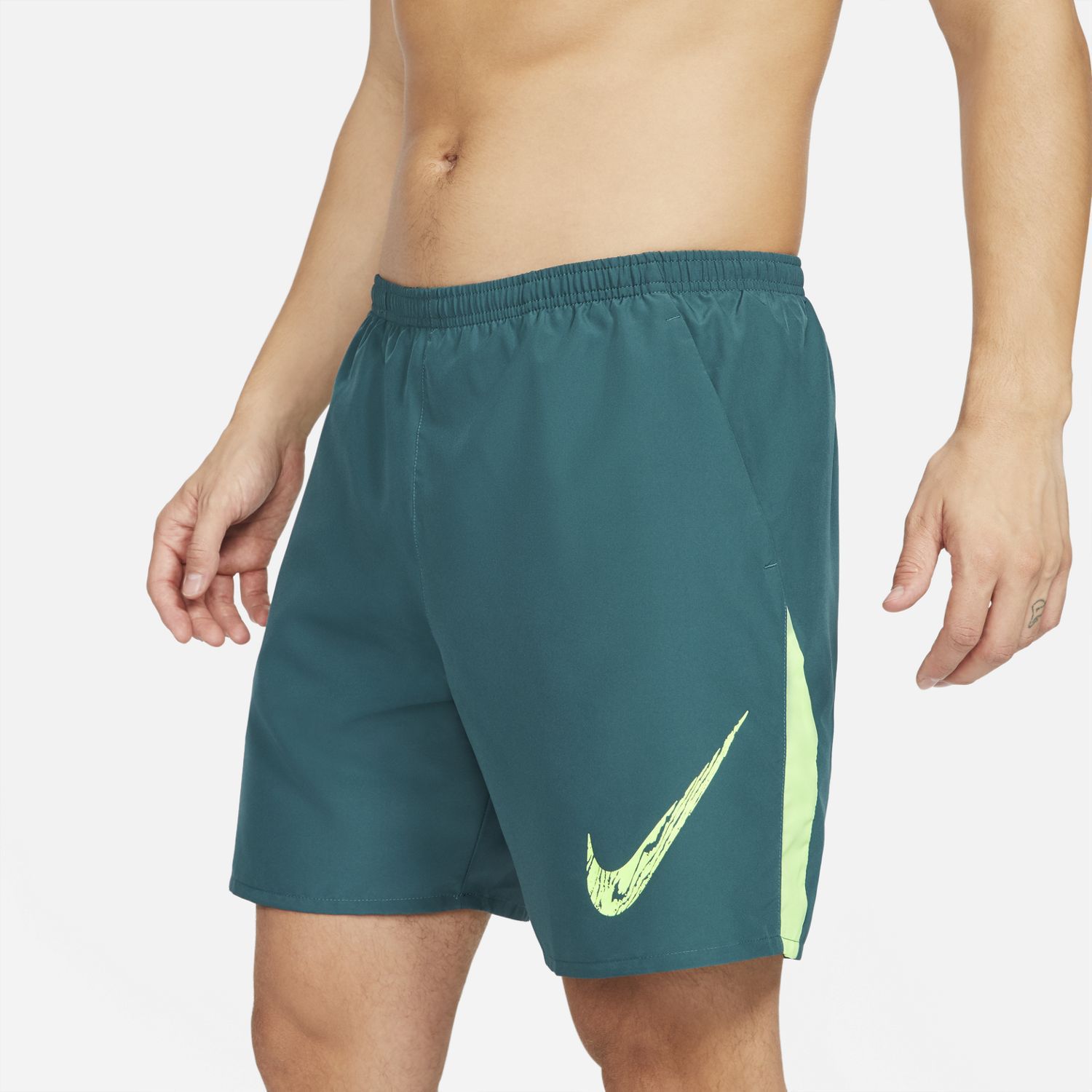 white nike running shorts mens