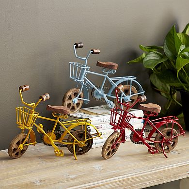 Stella & Eve Eclectic Multicolor Bicycle Table Decor 3-piece Set