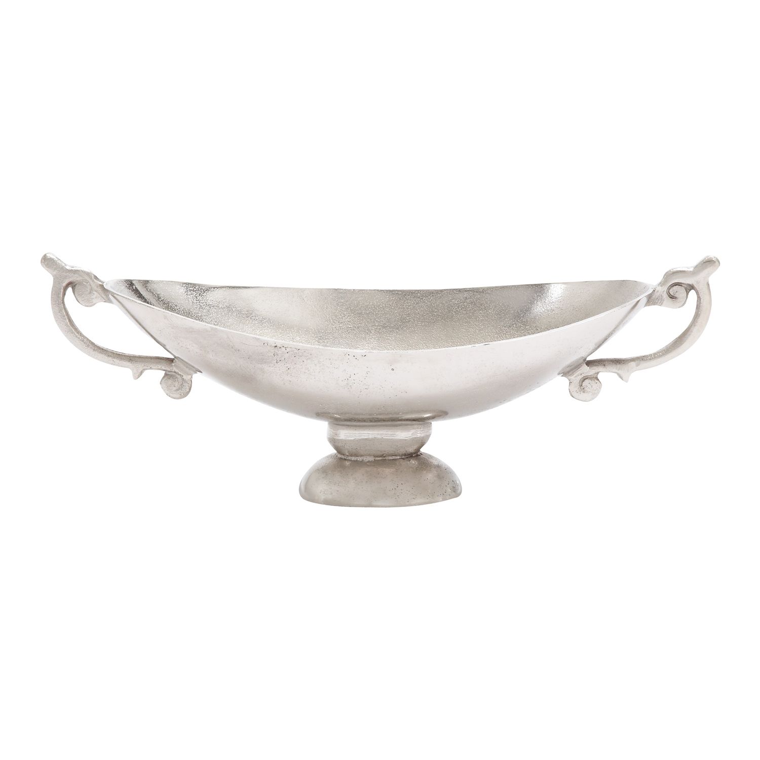 Kohl's Brushed Metal Pedestal Bowl Engraved Have a Holly Jolly