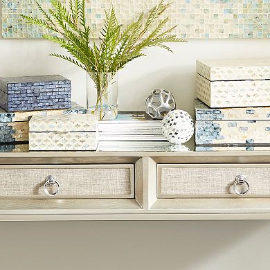 Stella & Eve Zig-Zag Decorative Box Table Decor 2-piece Set