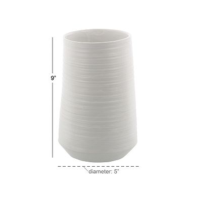 Stella & Eve Porcelain Vase with Ridged Texture