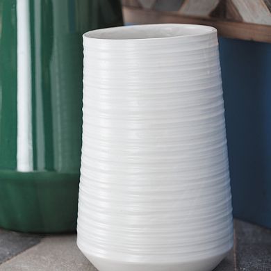 Stella & Eve Porcelain Vase with Ridged Texture