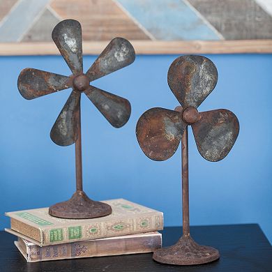 Stella & Eve Industrial Faux Propeller Sculpture Table Decor