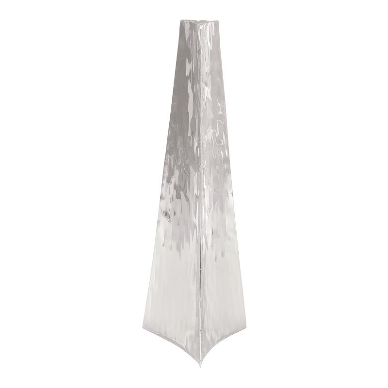 DecMode 22  Hammered Silver Stainless Steel Vase