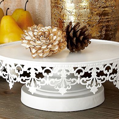 Stella & Eve Round White Decorative Stand Table Decor 3-piece Set