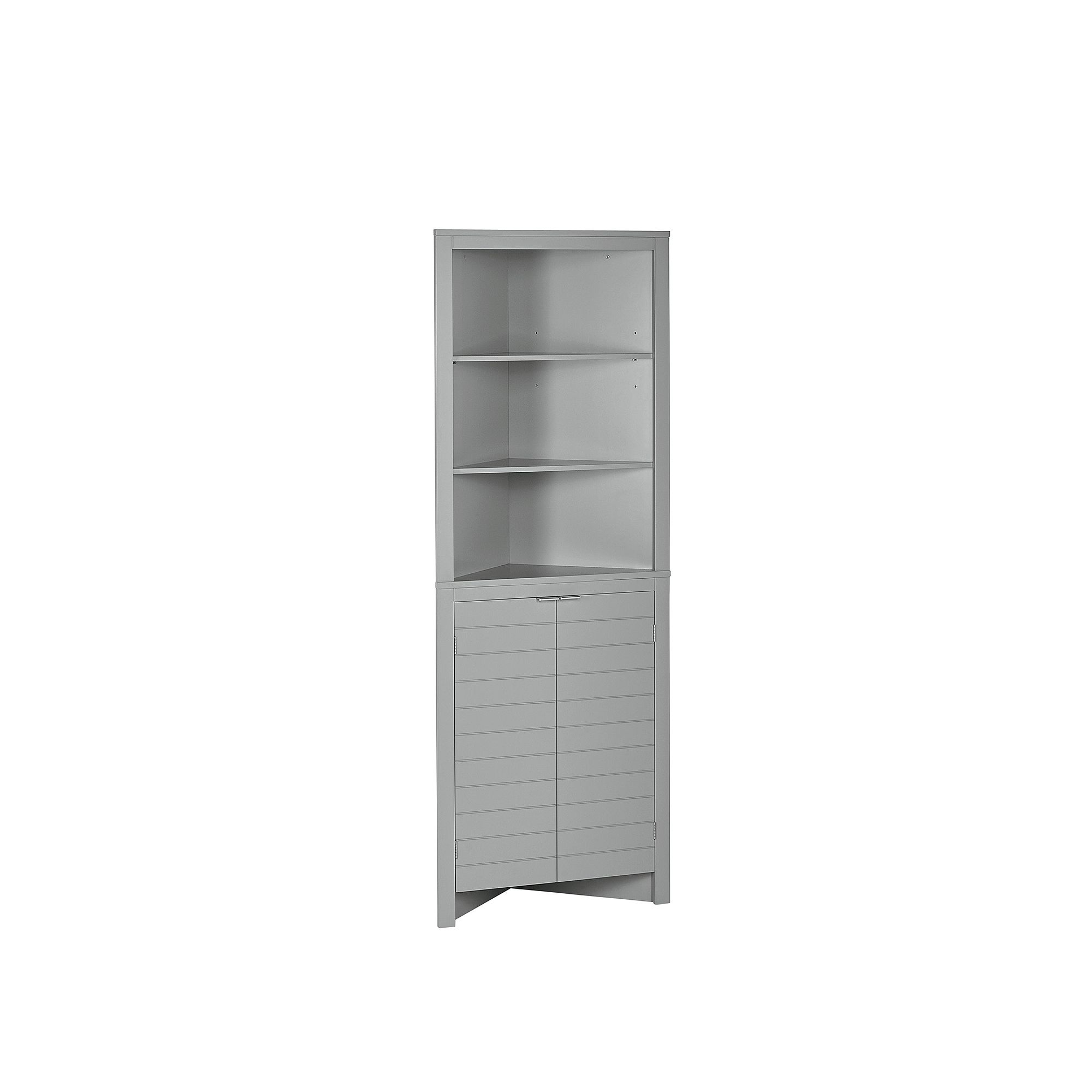 RiverRidge Home Madison Collection Tall Corner Cabinet, Gray