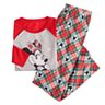 Disney's Minnie Mouse Women's Plaid Top & Bottoms Pajama Set by Jammies For Your Families®