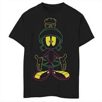 Boys 8-20 Looney Tunes Marvin The Martian Neon Outline Graphic Tee