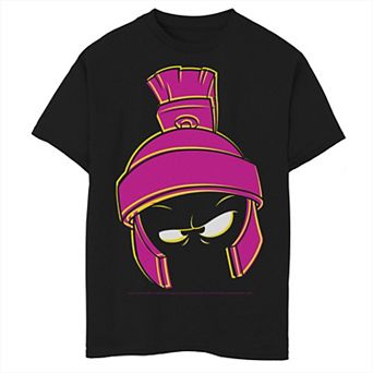 Boys 6-20 Looney Tunes Headache Martian Retro Neon Big Face Graphic Tee