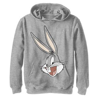 Boys 8-20 Looney Tunes Bugs Classic Bugs Face Big Face Graphic Fleece Hoodie