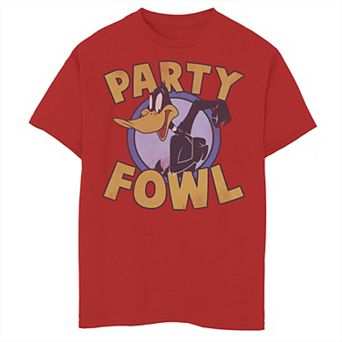 Boys 8-20 Looney Tunes Party Fowl Retro Humor Graphic Tee