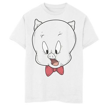 Boys 6-20 Looney Tunes Porky Pig Big Face Portrait Graphic Tee