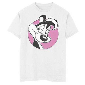 Boys 6-20 Looney Tunes Pepe Le Pew Pink Circle Portrait Graphic Tee