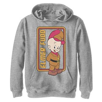Boys 8-20 Looney Tunes Elmer Fudd Framed Simple Portrait Graphic Fleece Hoodie