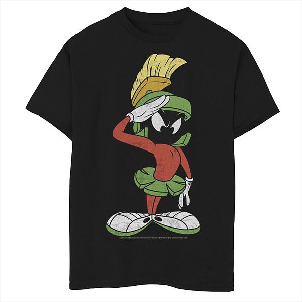Boys 8-20 Looney Tunes Marvin The Martian Salute Portrait Graphic Tee
