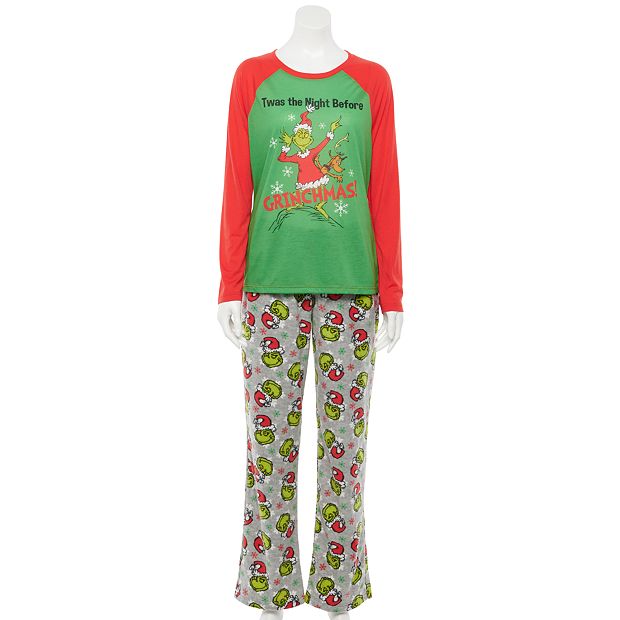 Women's Jammies For Your Families® The Grinch Top & Bottoms Pajama Set