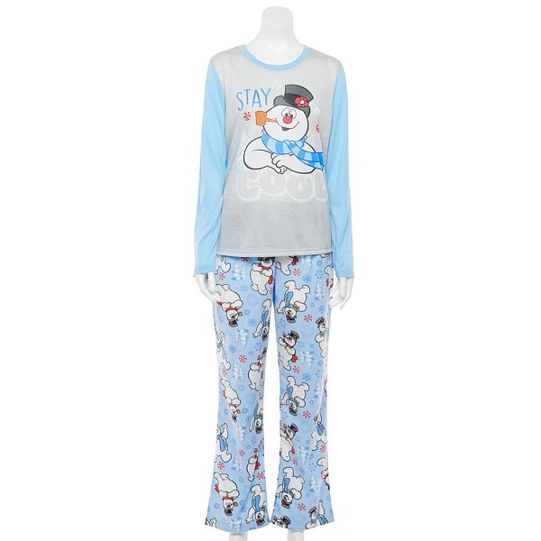 Jammies For Your Families Women s Frosty The Snowman Stay Cool Top Bottoms Pajama Set