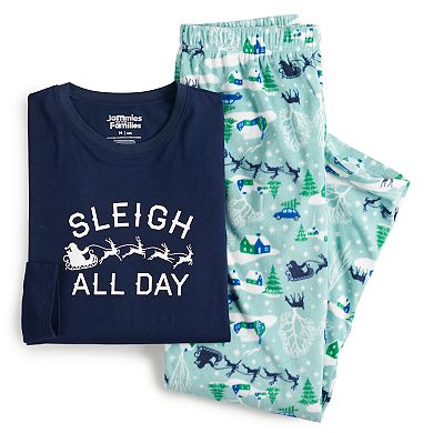 Men's Jammies For Your Families® Sleigh All Day Top & Bottoms Pajama Set
