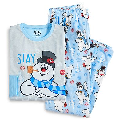 Jammies For Your Families?? Men's Frosty The Snowman Stay Cool Top & Bottoms Pajama Set