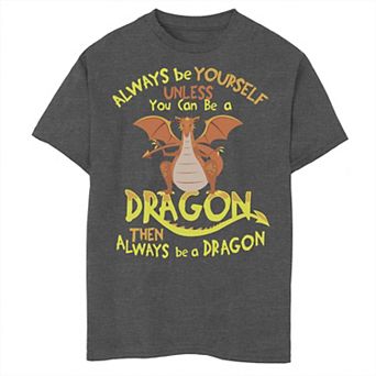 Boys 6-20 Always Be Yourself Humor Text Portrait Graphic Tee