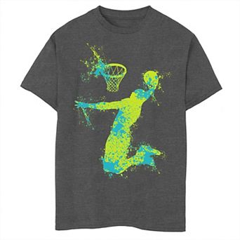 Boys 8-20 Hoop Splat Paint Basketball Silhouette Graphic Tee