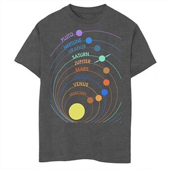 Boys 8-20 Earth Solar System Colors Graphic Tee