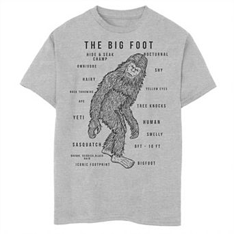 Boys 8-20 The Big Foot Facts Graphic Tee
