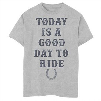 Boys 6-20 Today Is A Good Day To Ride Text Graphic Tee