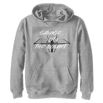 Boys 8-20 Savage On The Court Basketball Poster Graphic Fleece Hoodie