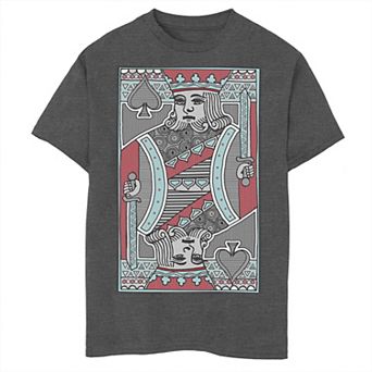 Boys 8-20 King Me Playing Card Poster Graphic Tee